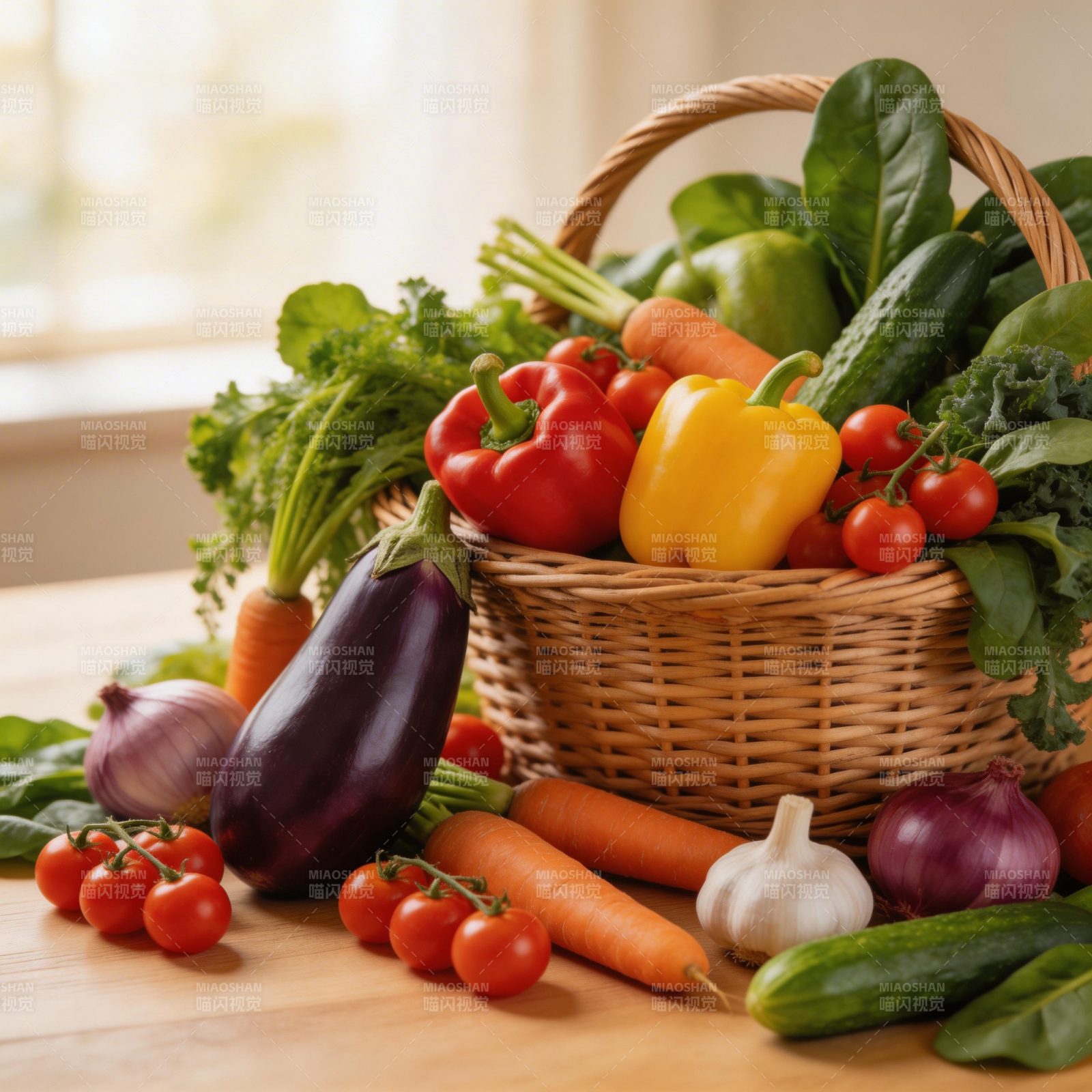 新鲜蔬菜篮图片