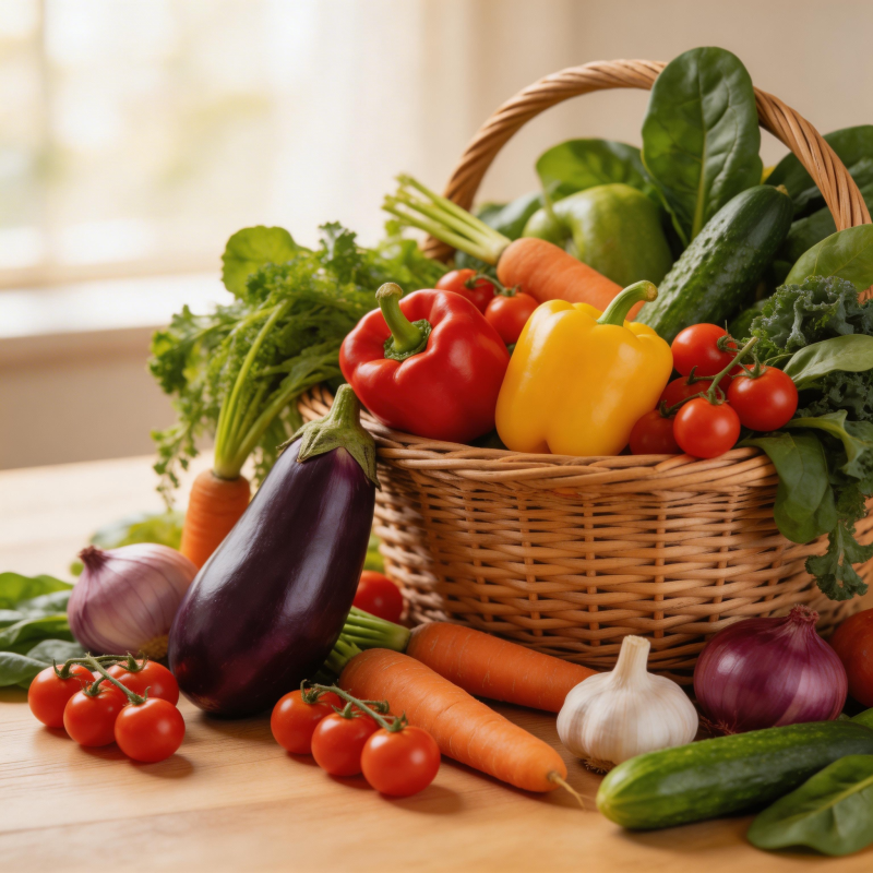 新鲜蔬菜篮图片