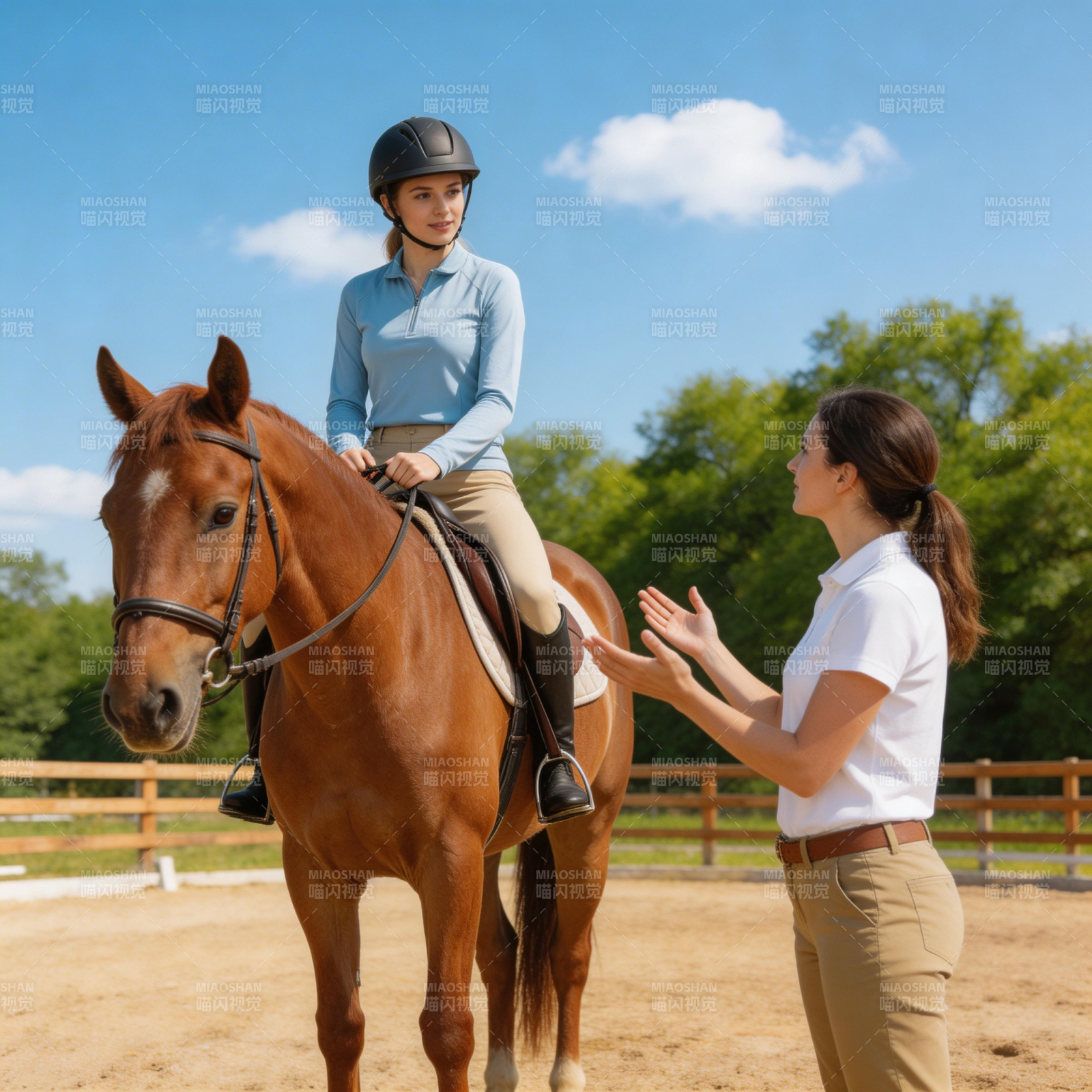 骑马教学现场图片