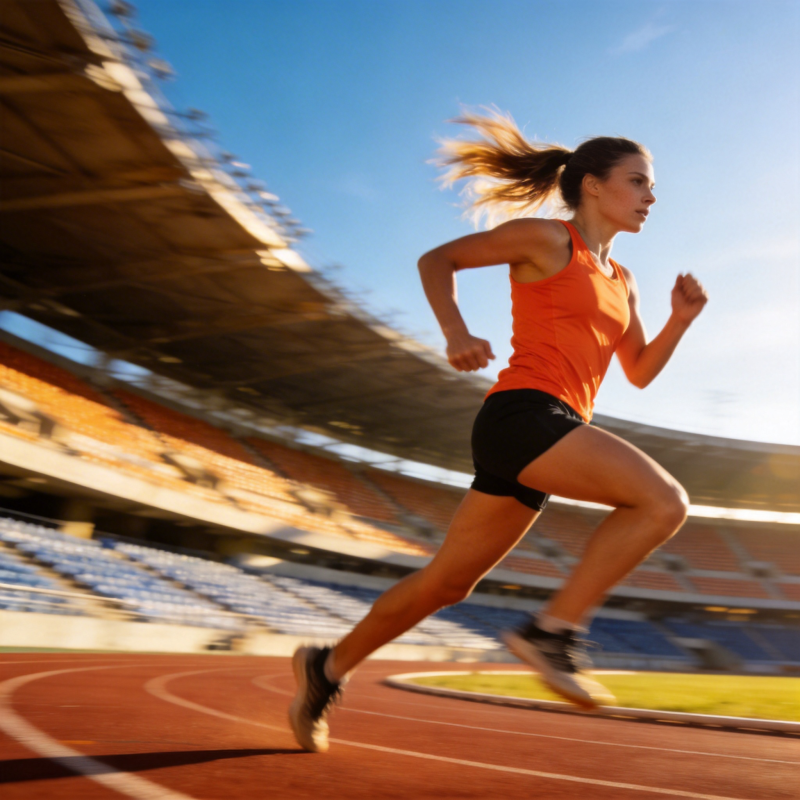 赛道上的奔跑者图片