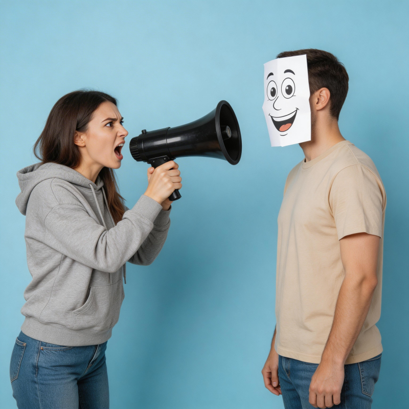 怒吼与笑脸图片