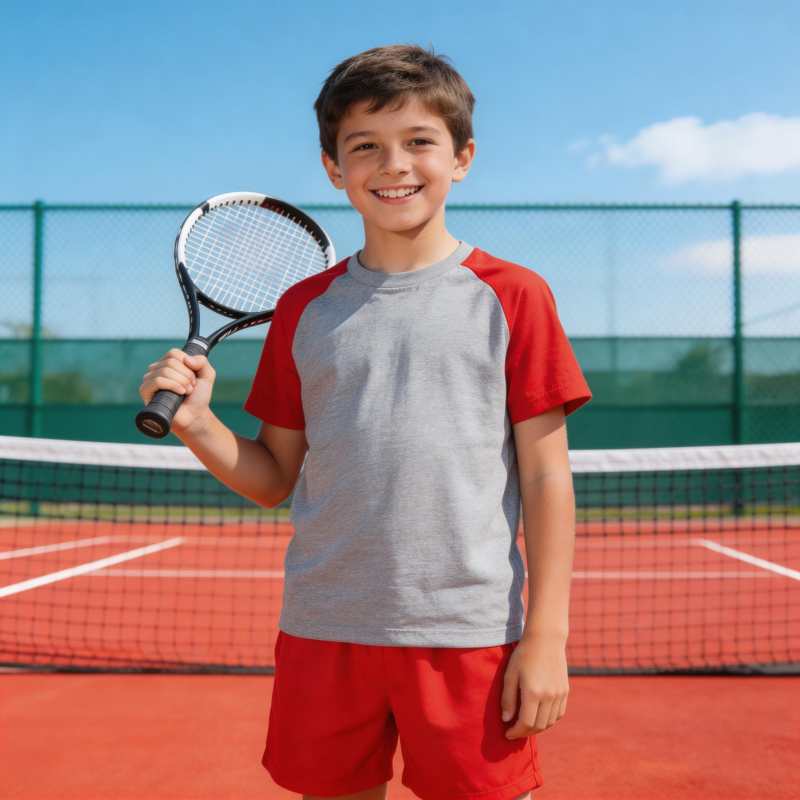 少年网球手微笑图片