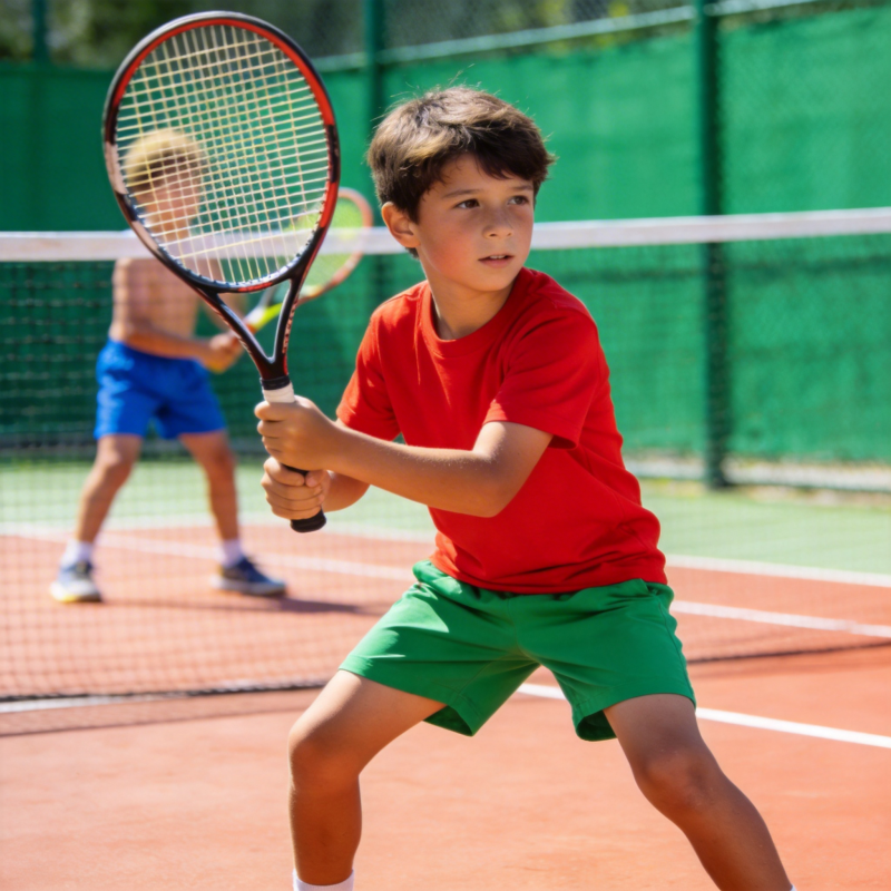 少年网球对决图片