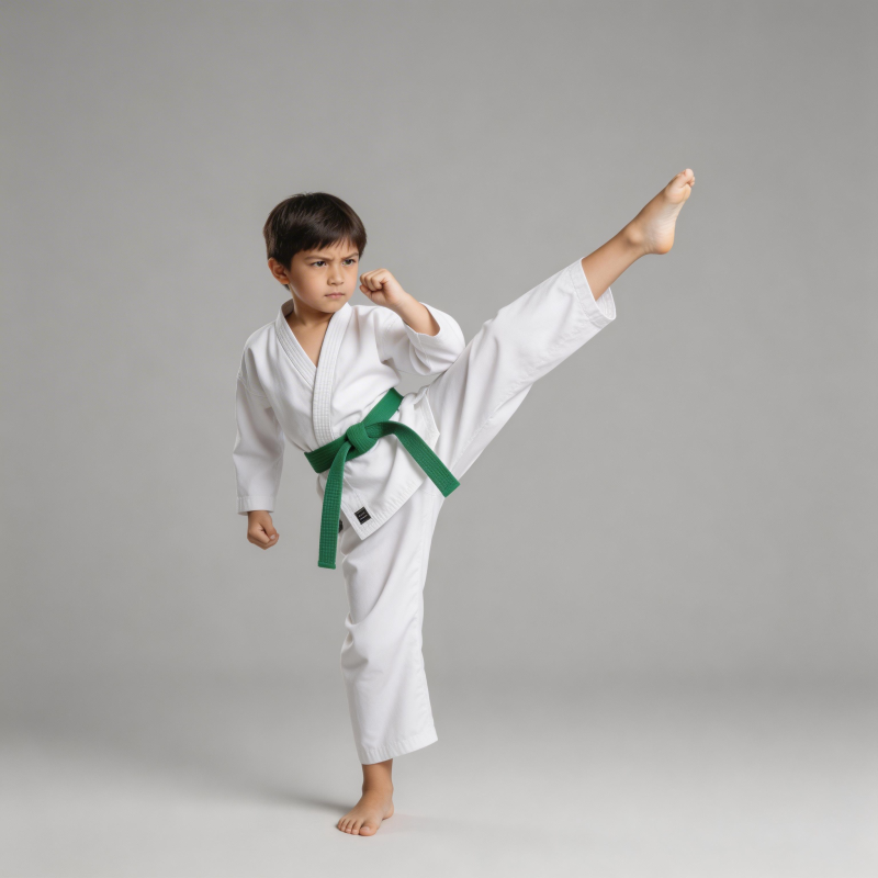 少年跆拳道高踢腿图片