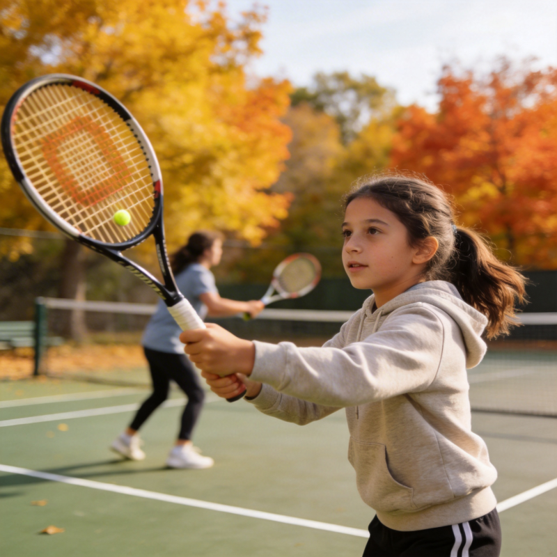 秋日网球小将图片