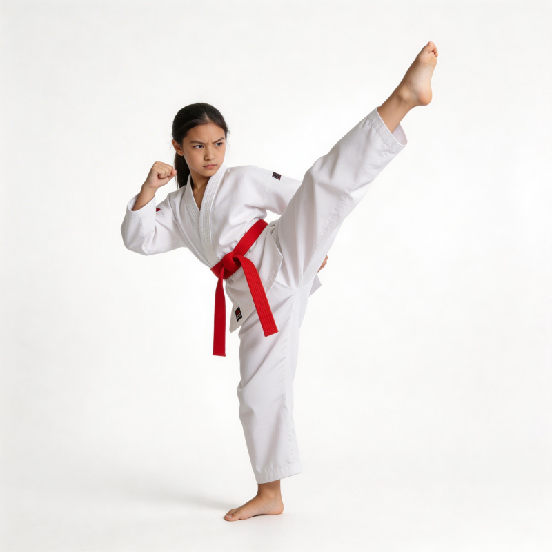 空手道女子高踢腿图片