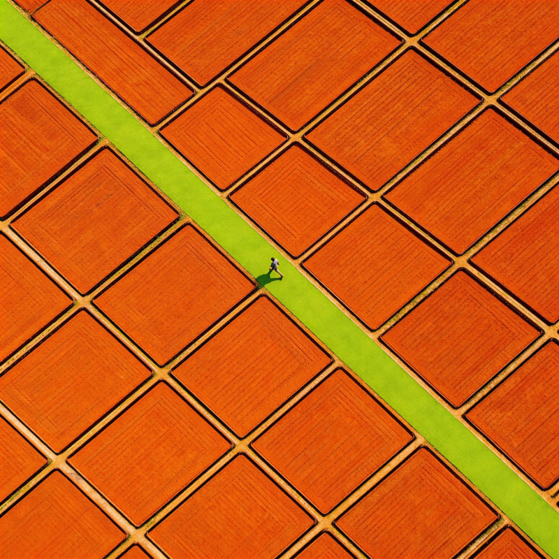 绿道穿行红砖间图片