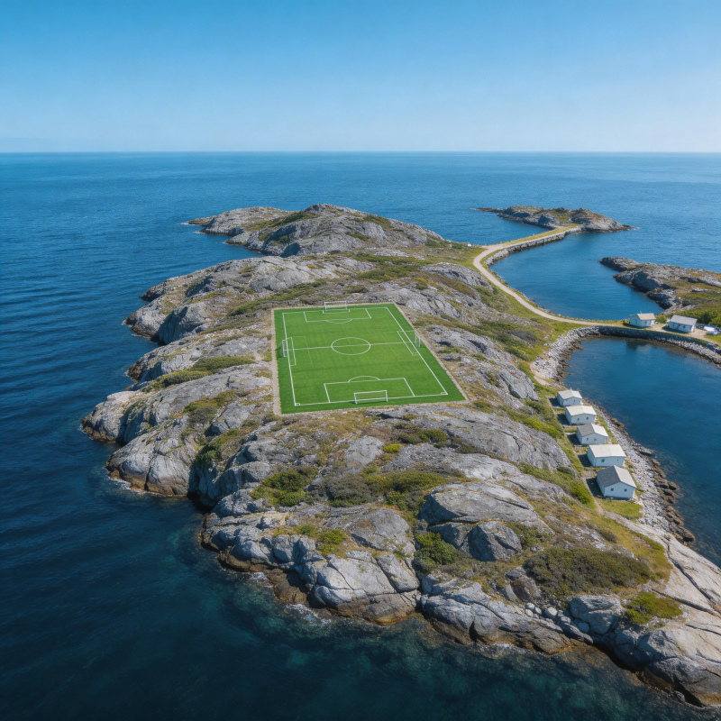 海岛足球场图片