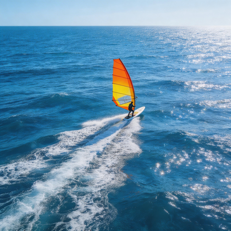风帆冲浪 海天一色图片