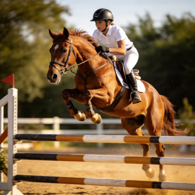 跃马腾空 驰骋赛场图片