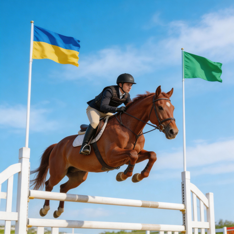 骑手飞跃障碍图片