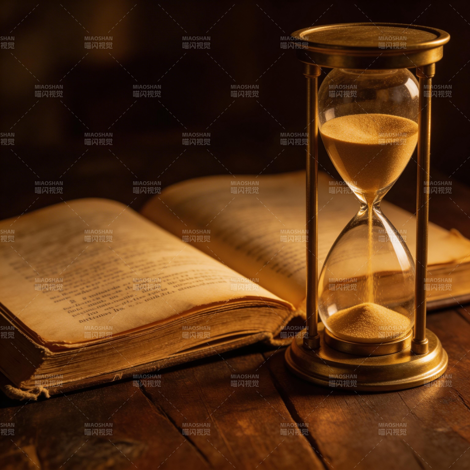 时光与书卷图片