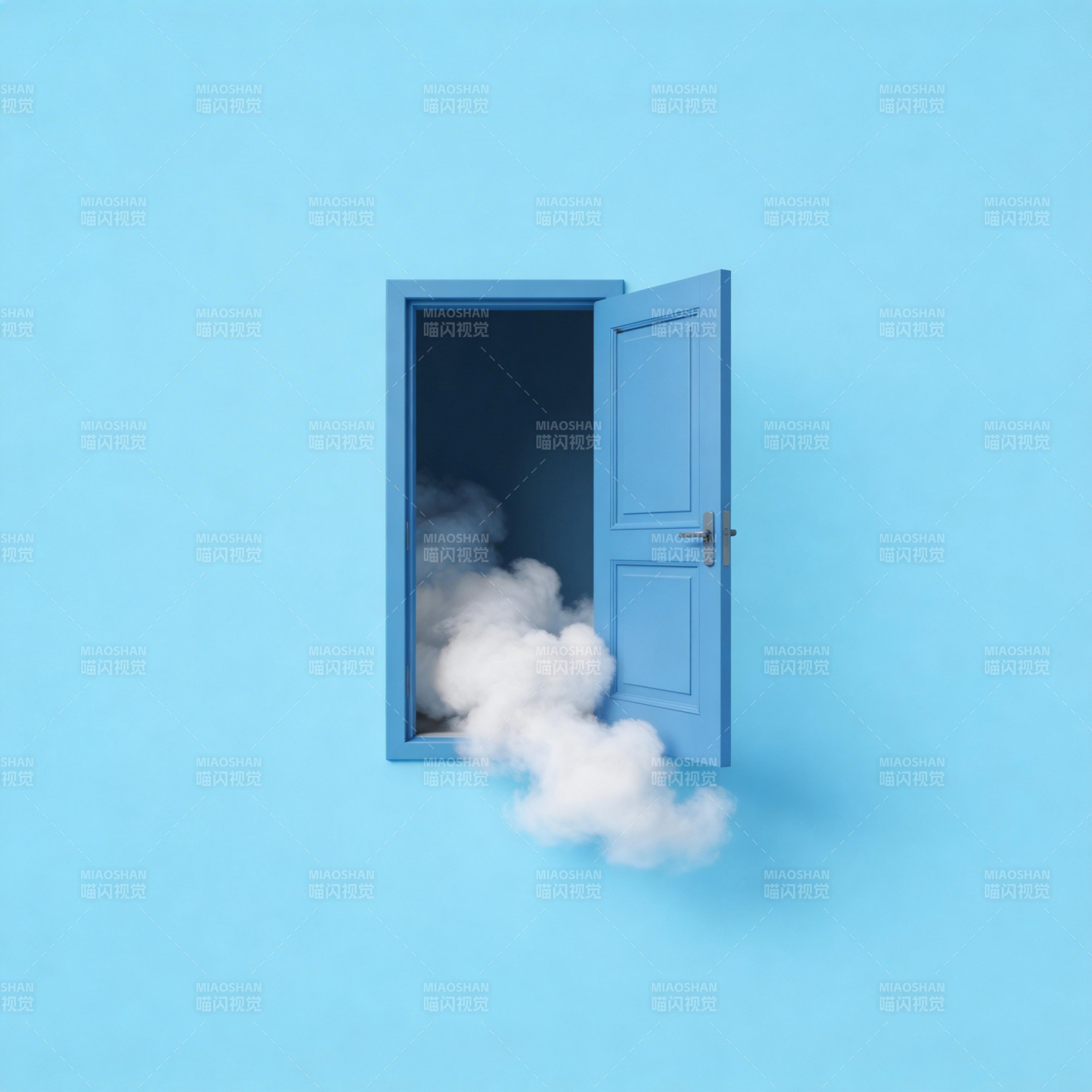 门后云雾缭绕图片