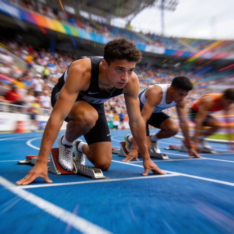 起跑瞬间 蓄势待发图片