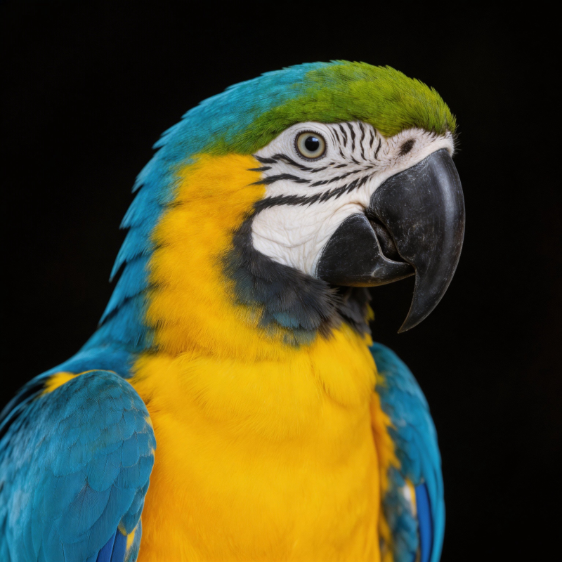 蓝黄金刚鹦鹉图片