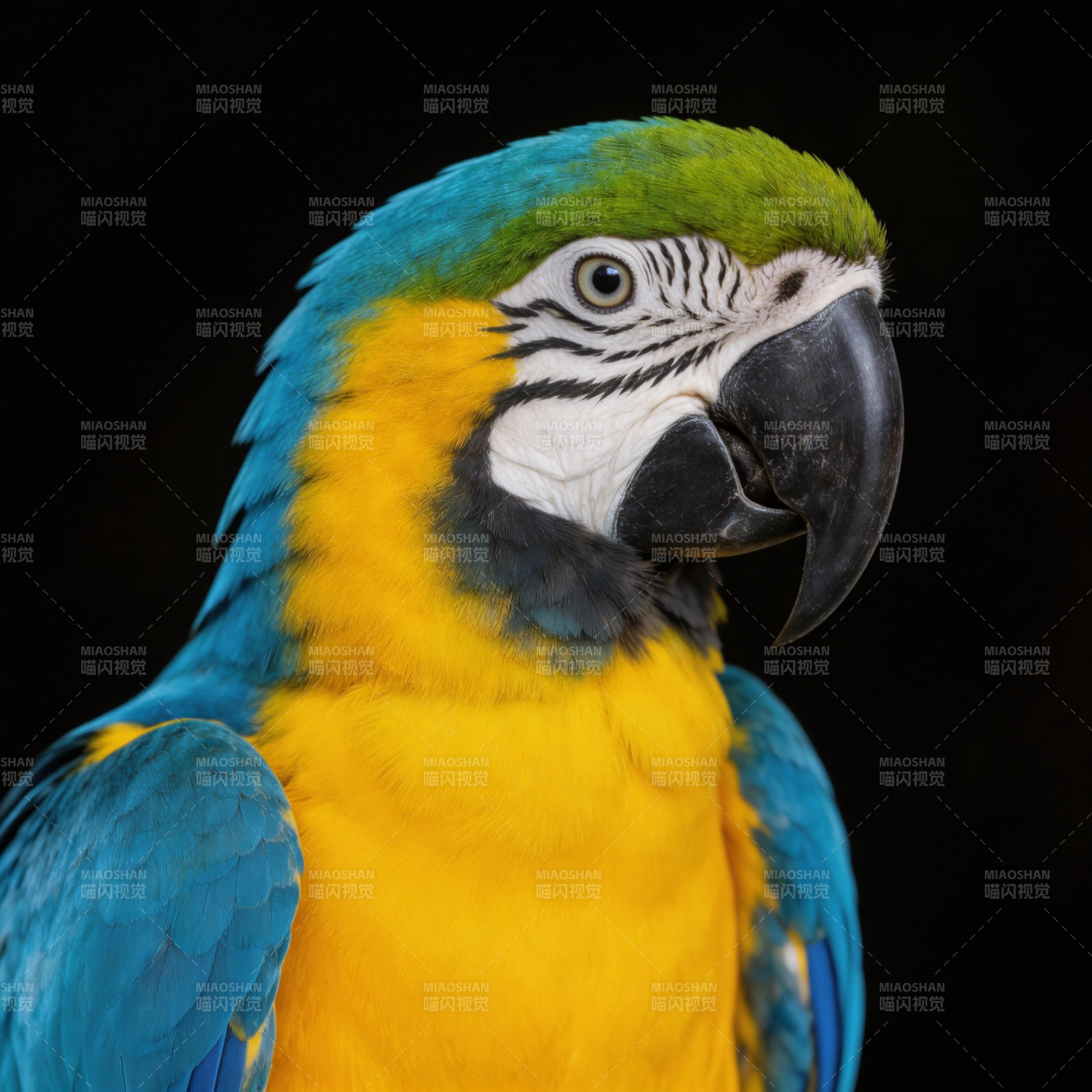 蓝黄金刚鹦鹉图片