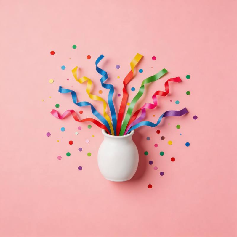 彩带花瓶 缤纷派对图片