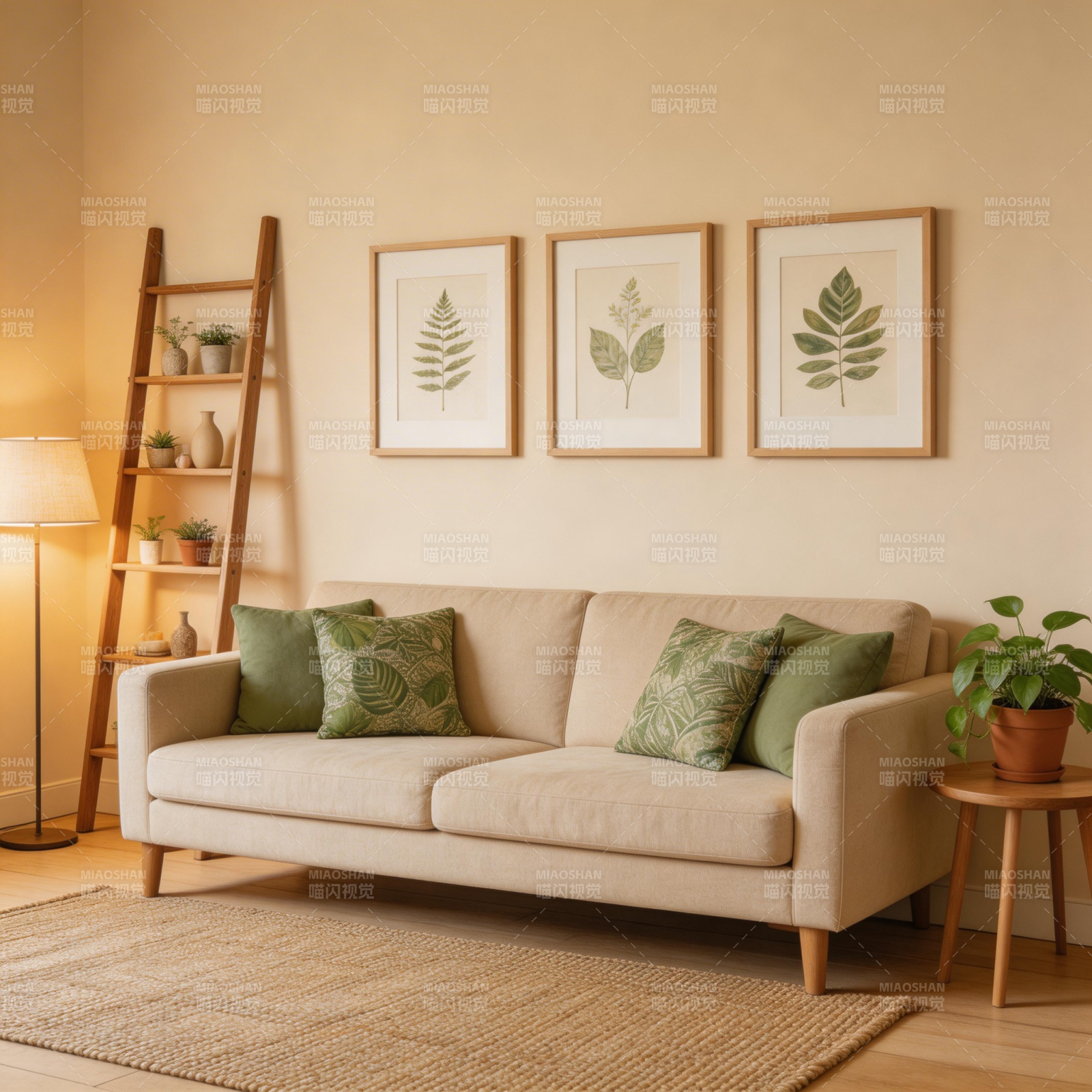 温馨自然客厅布置图片