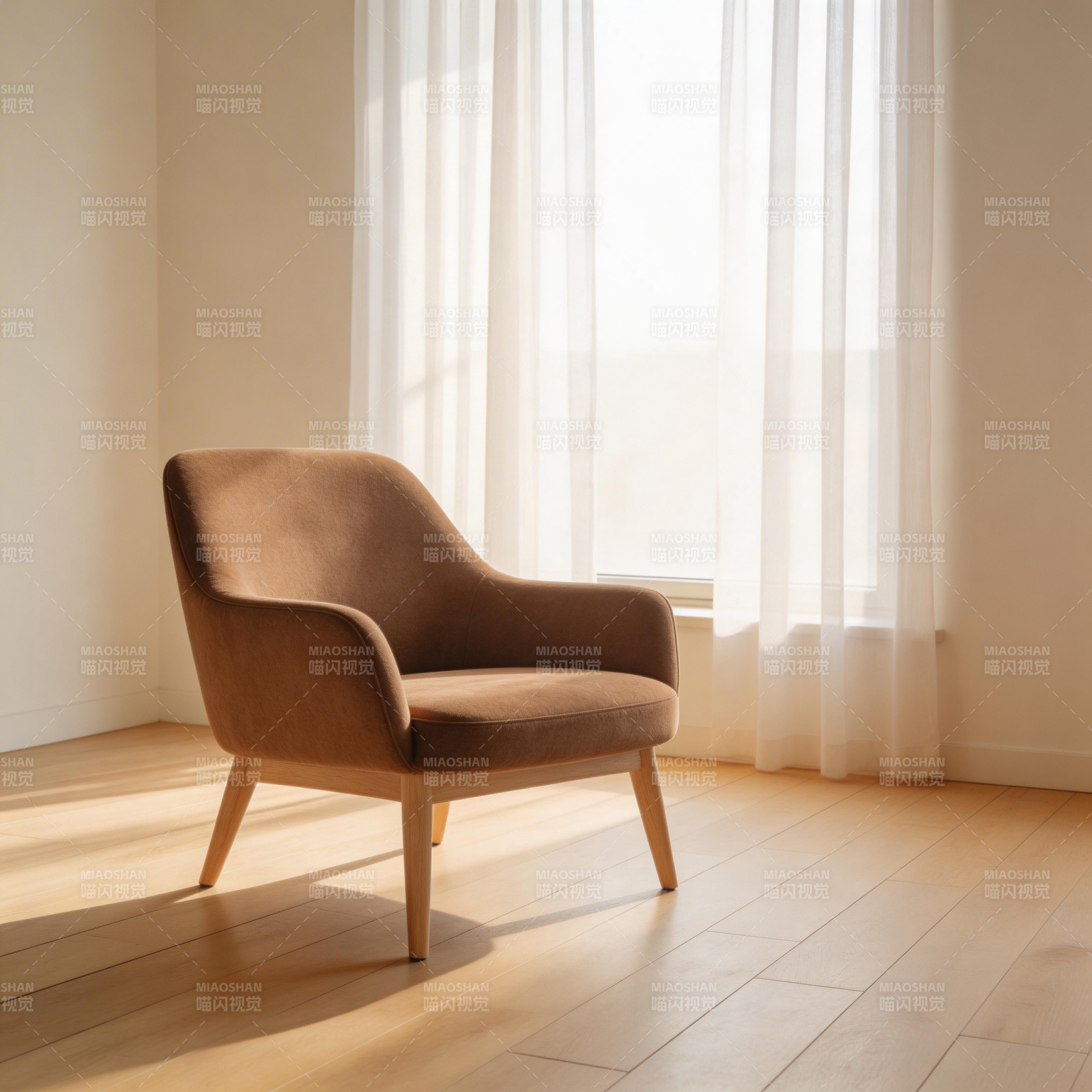 阳光下的舒适椅图片