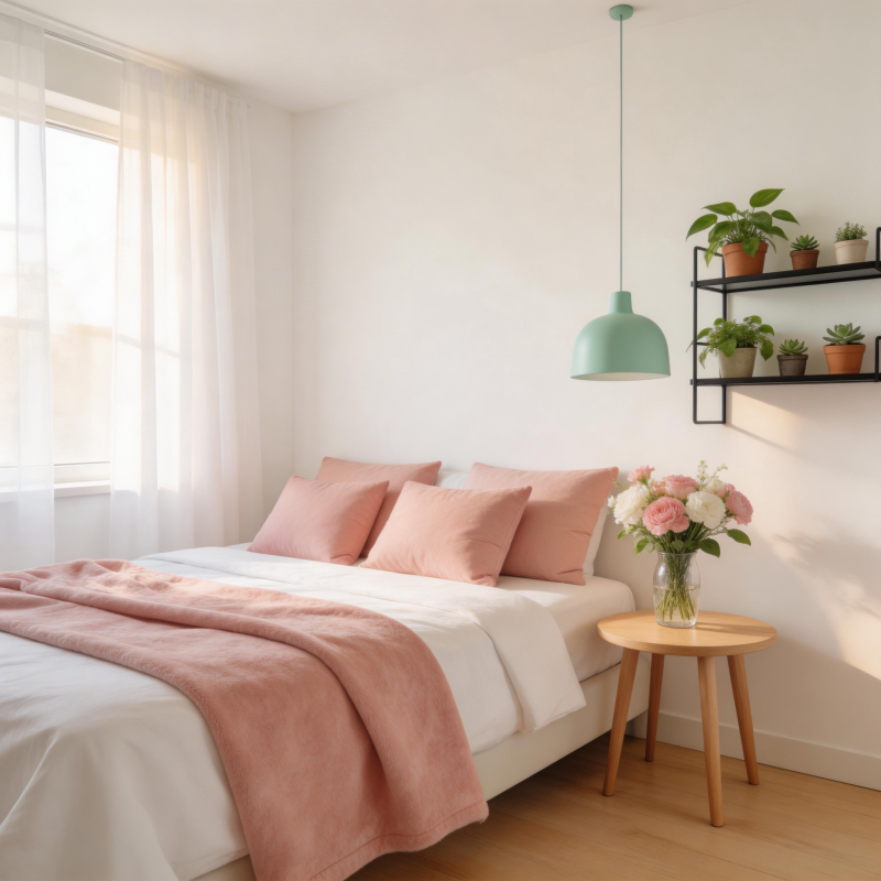 温馨卧室 粉色浪漫图片