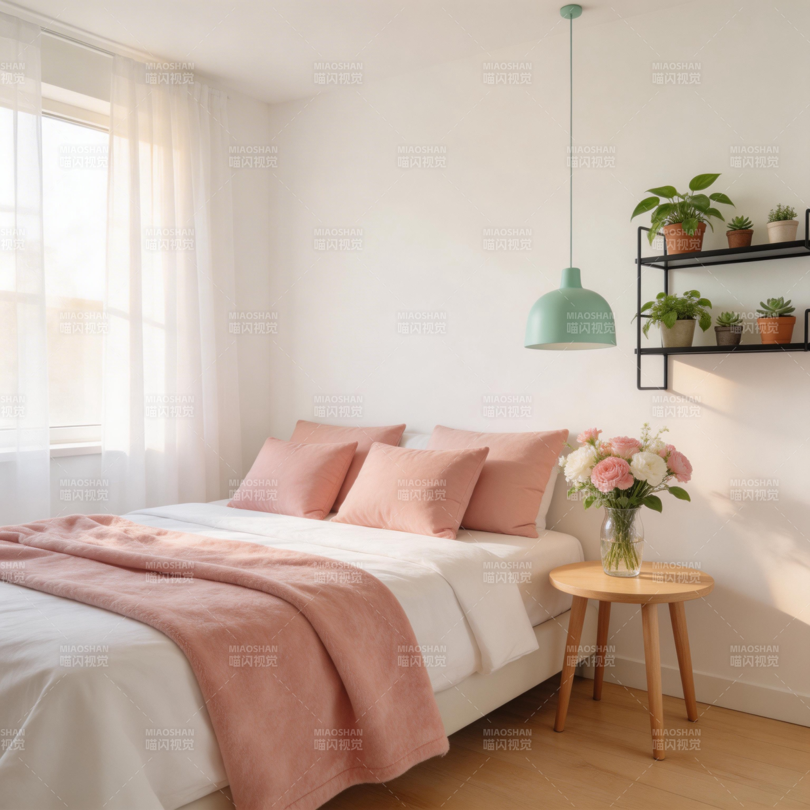 温馨卧室 粉色浪漫图片