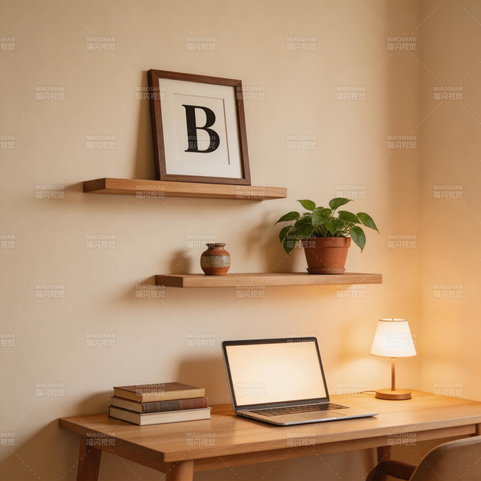 温馨书桌一角图片