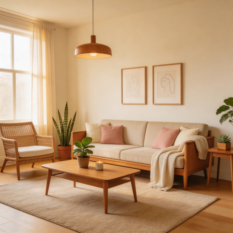 温馨北欧风客厅图片