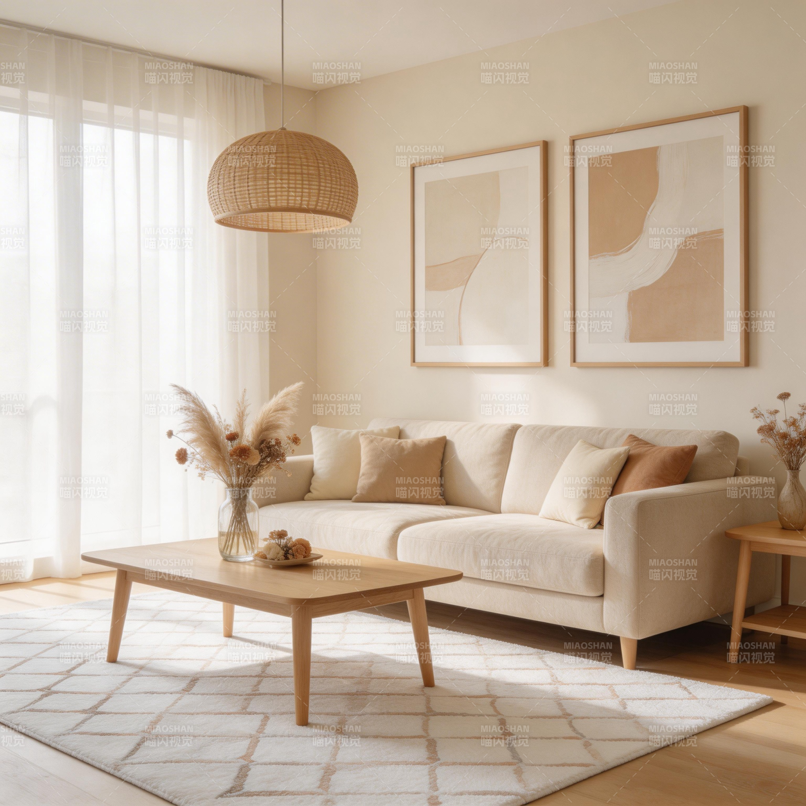 温馨现代客厅布置图片