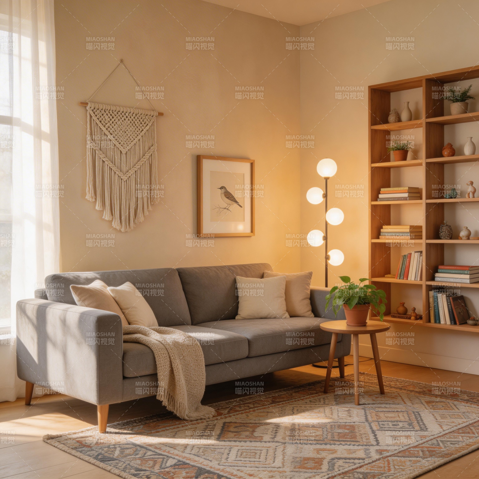 温馨客厅一角图片