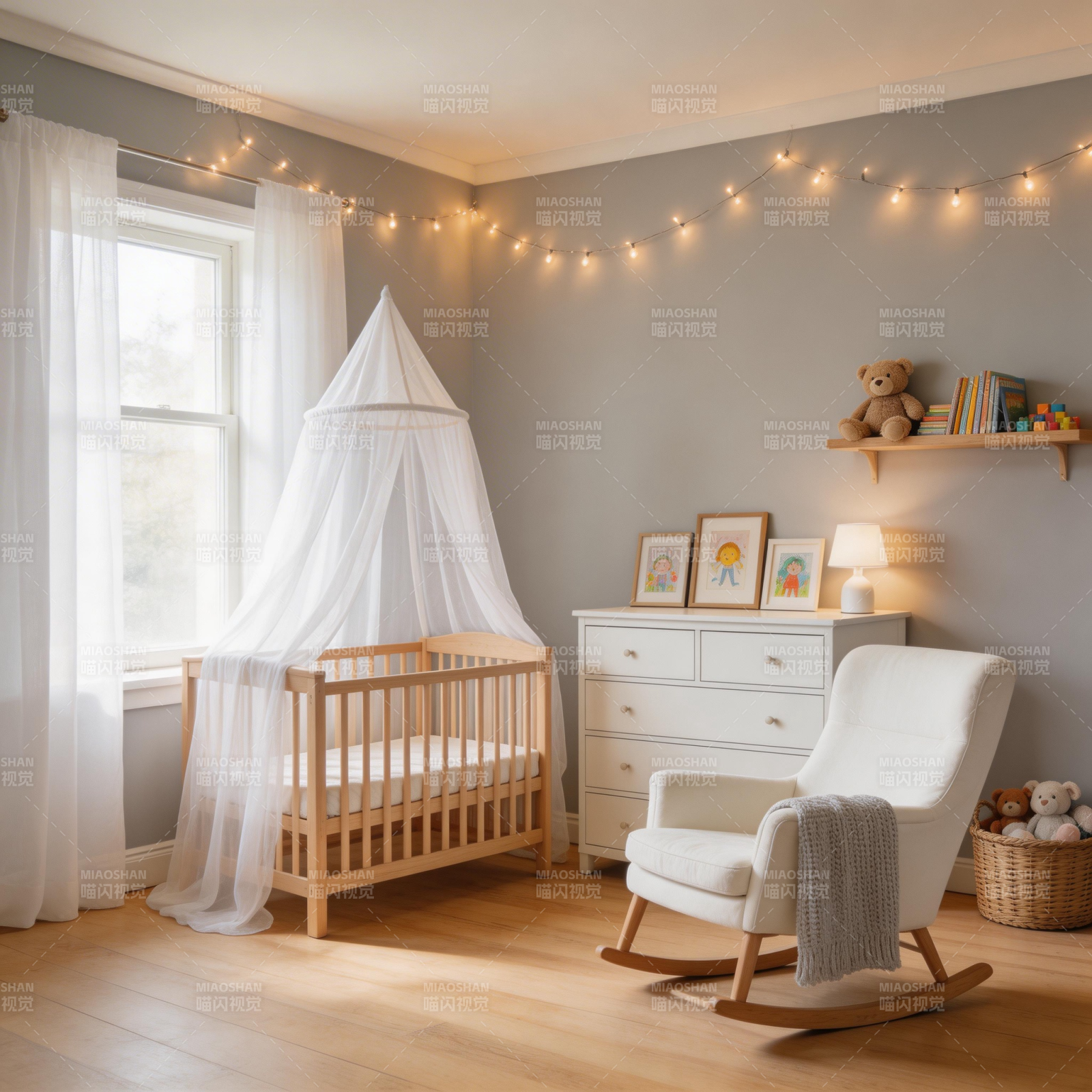 温馨婴儿房布置图片
