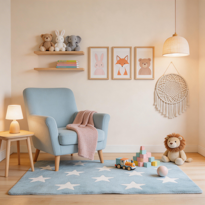 温馨儿童房一角图片