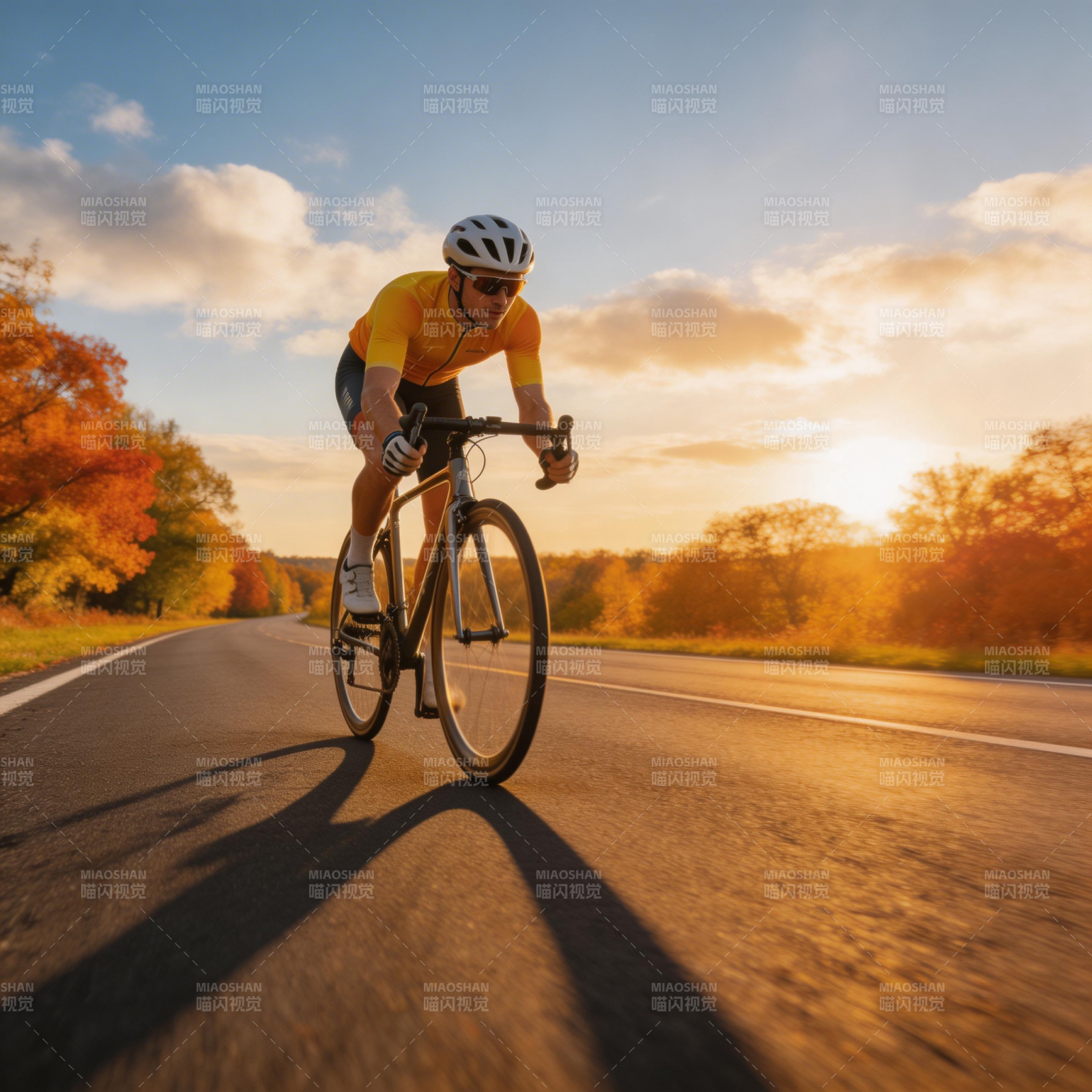 秋日骑行图片