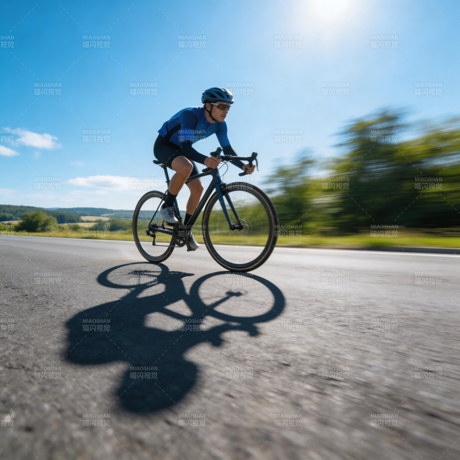 骑行追风 影随行图片