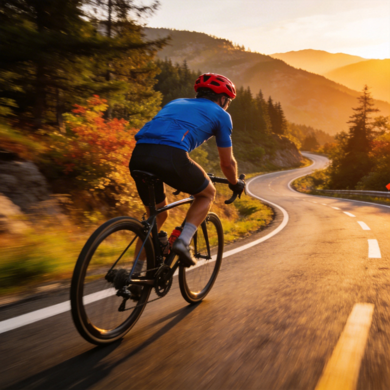 山间骑行 秋日美景图片