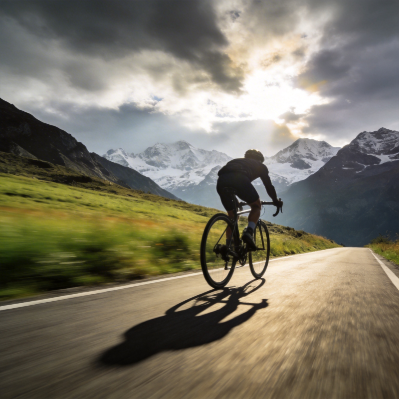 骑行山间 追光而行图片