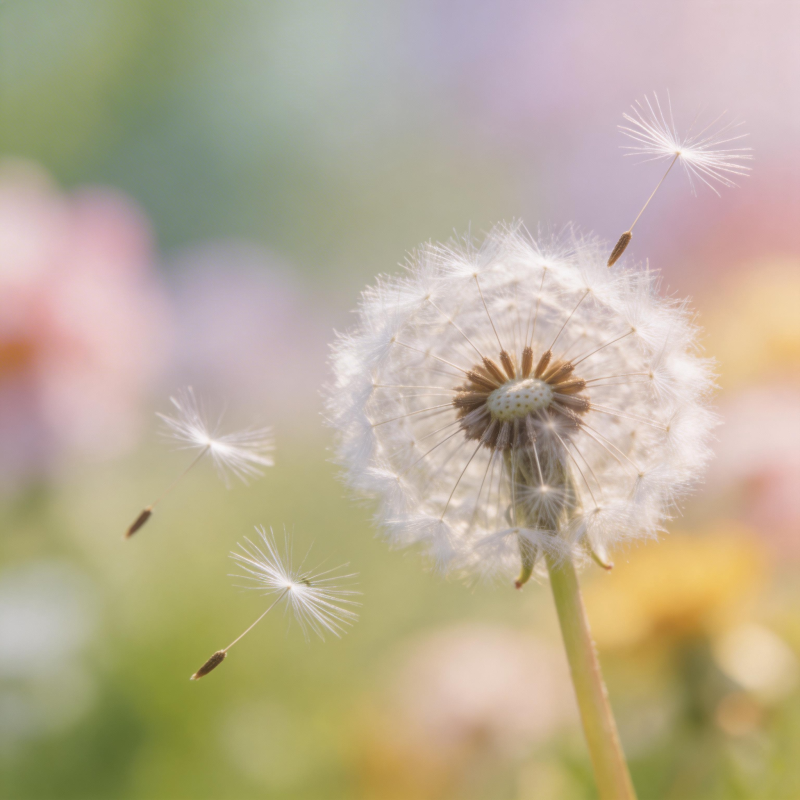 蒲公英飘飞图片