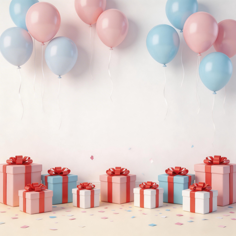 生日派对礼物气球图片