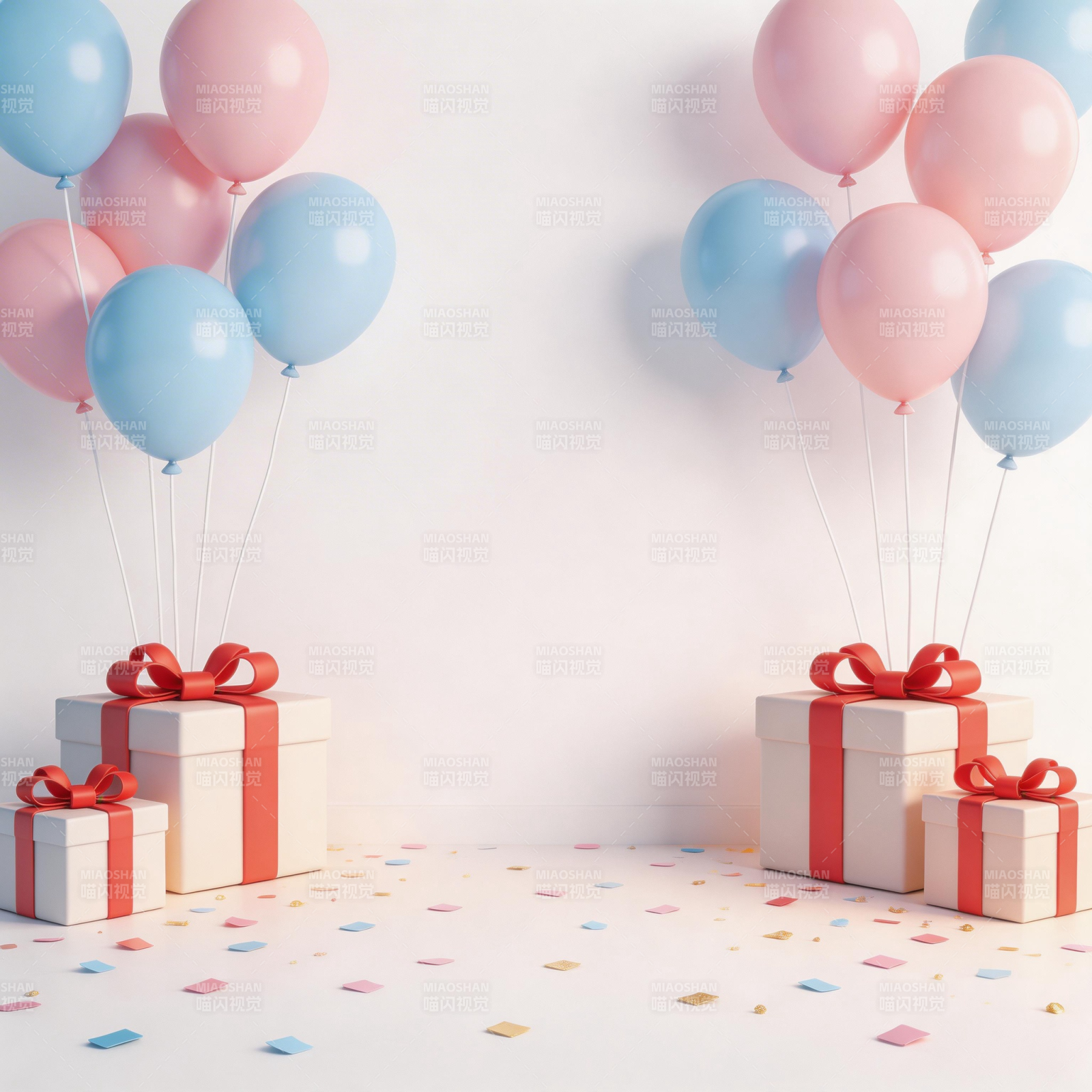 气球礼物庆生图片