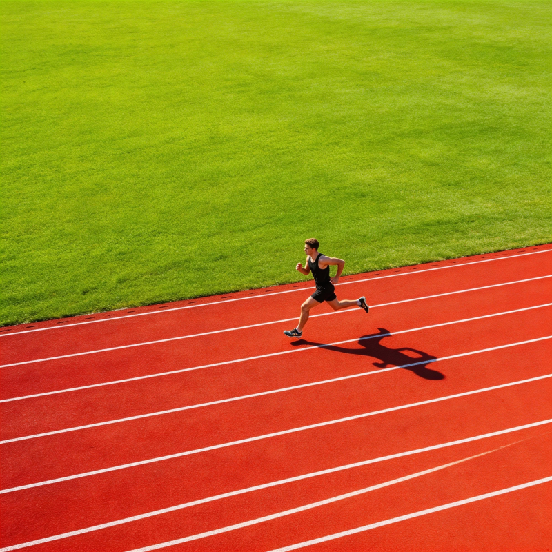 赛道上的奔跑者图片