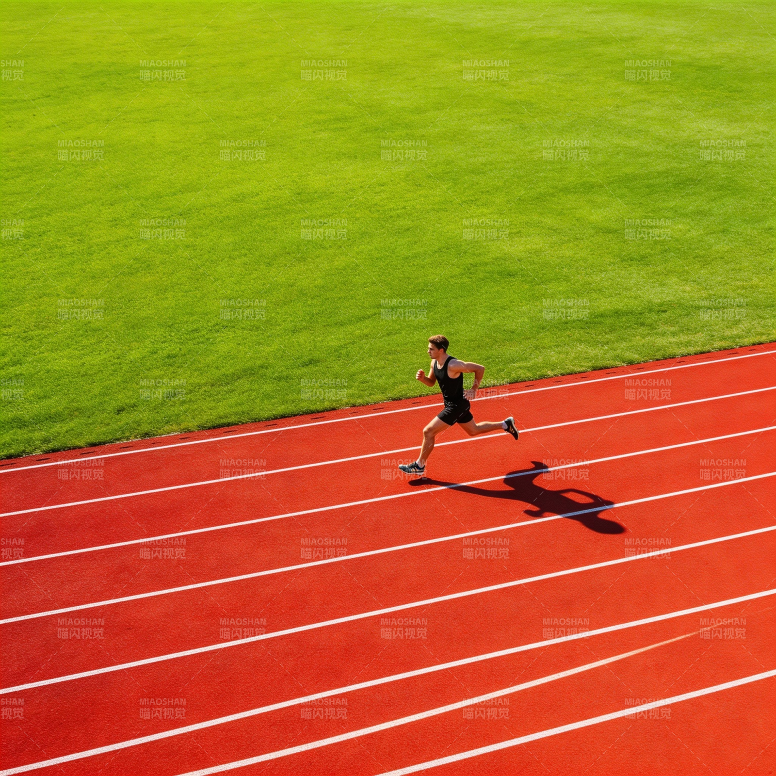 赛道上的奔跑者图片