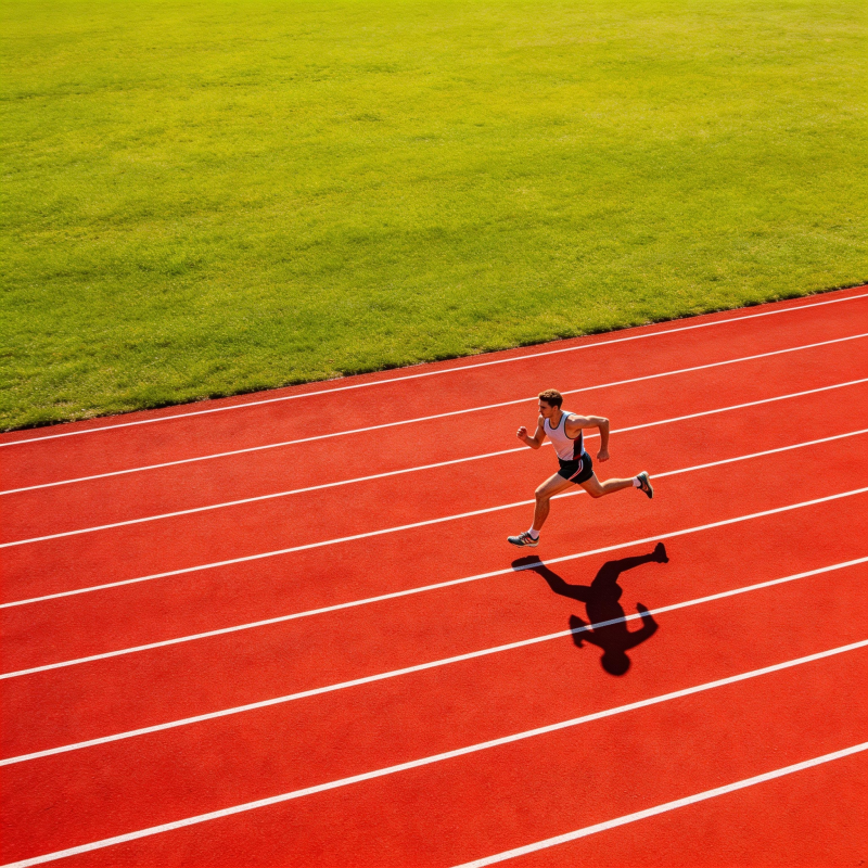 赛道上的奔跑者图片
