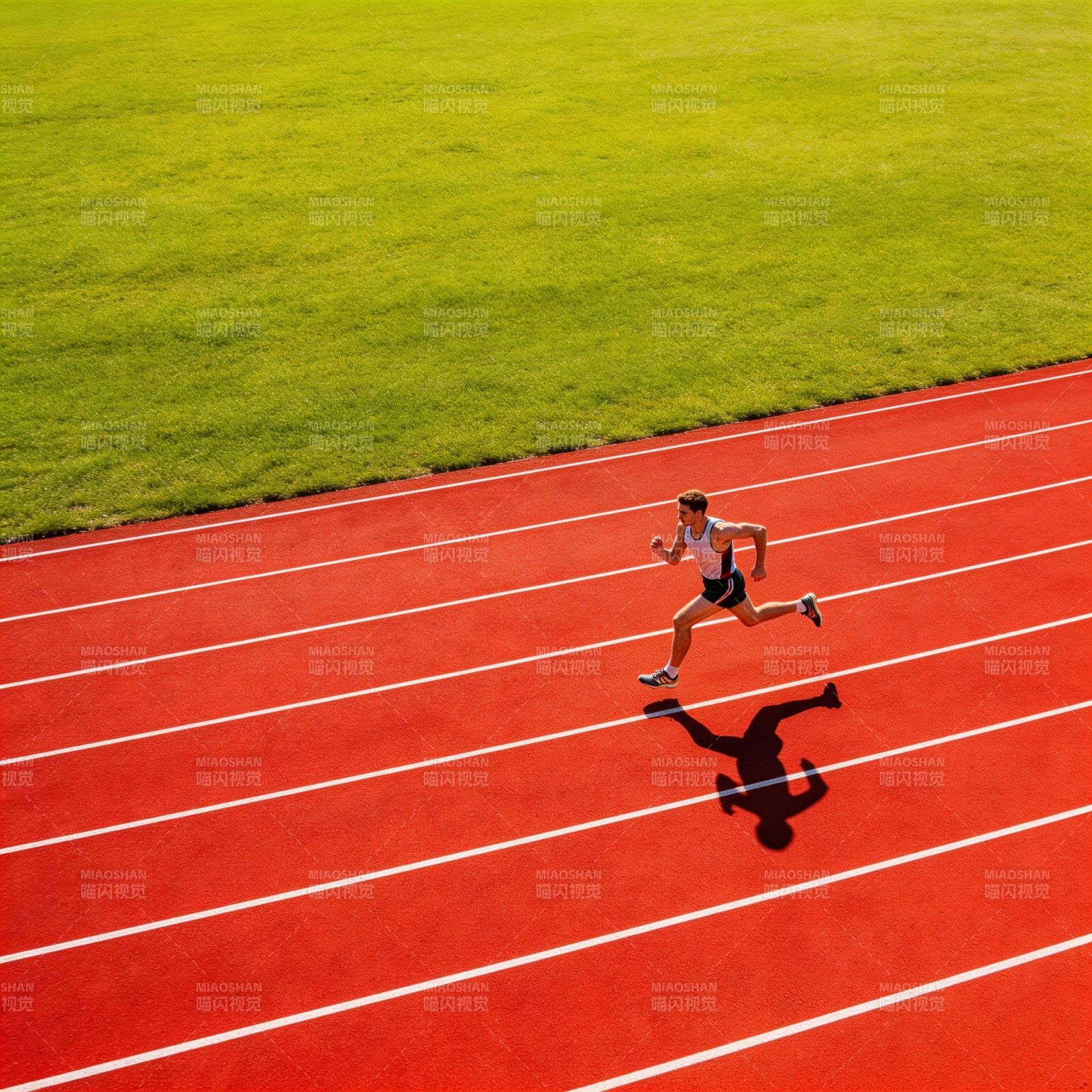 赛道上的奔跑者图片