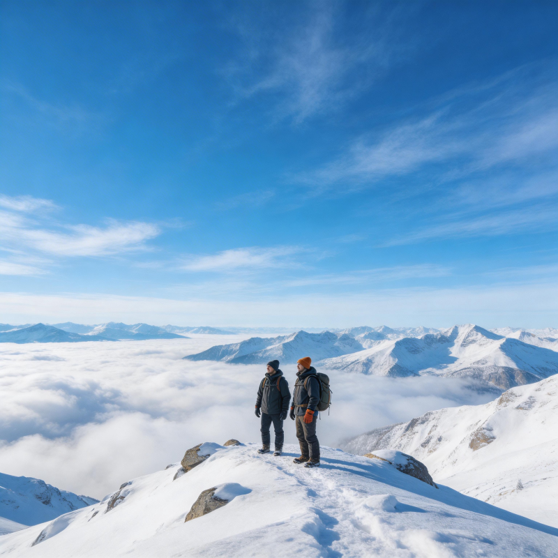 雪峰之上 云海之巅图片