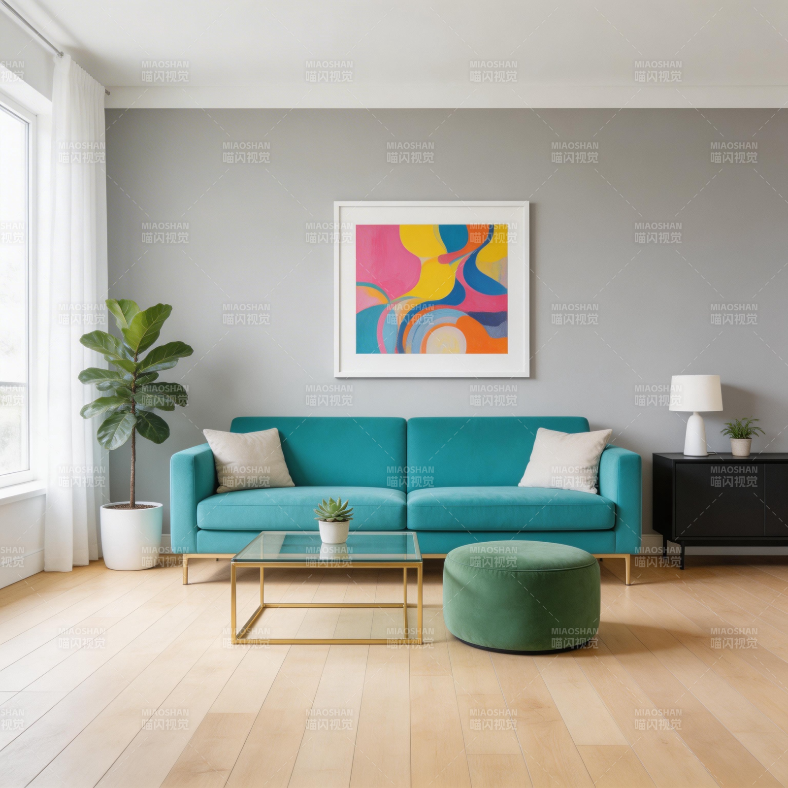 现代客厅色彩搭配图片