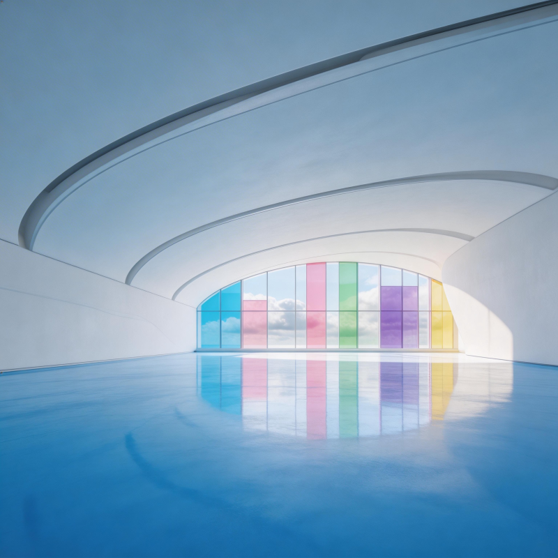 彩虹光影空间图片