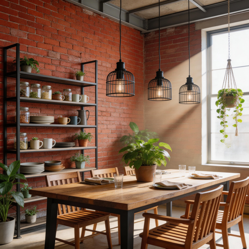 工业风餐厅一角图片