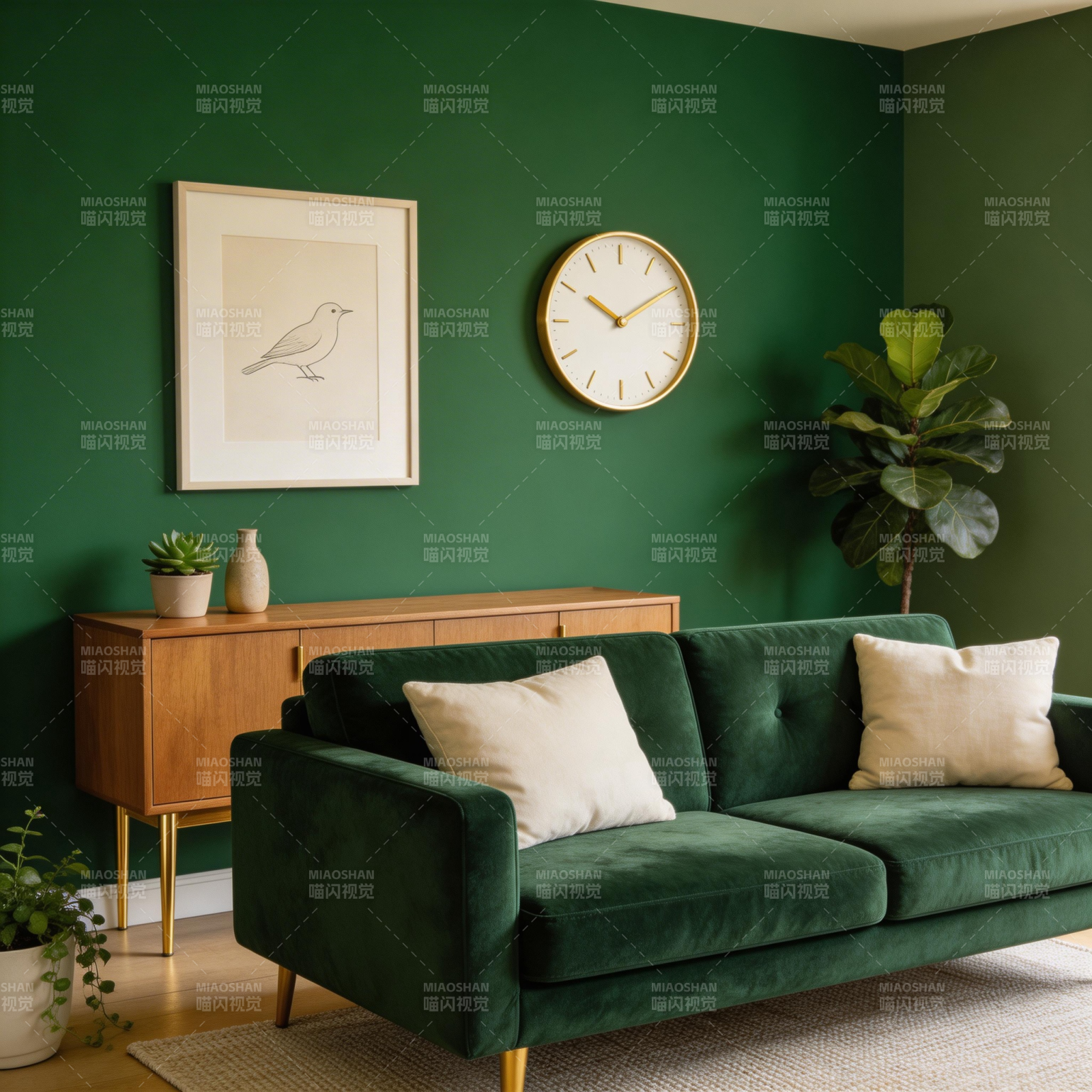 绿意盎然的客厅图片