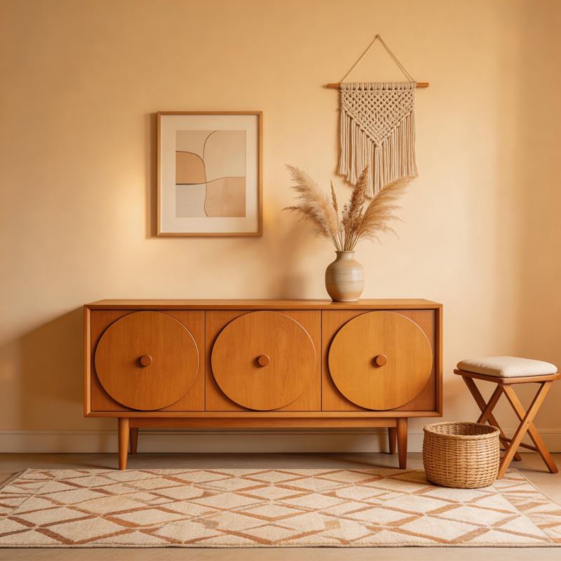 温馨木质家居一角图片