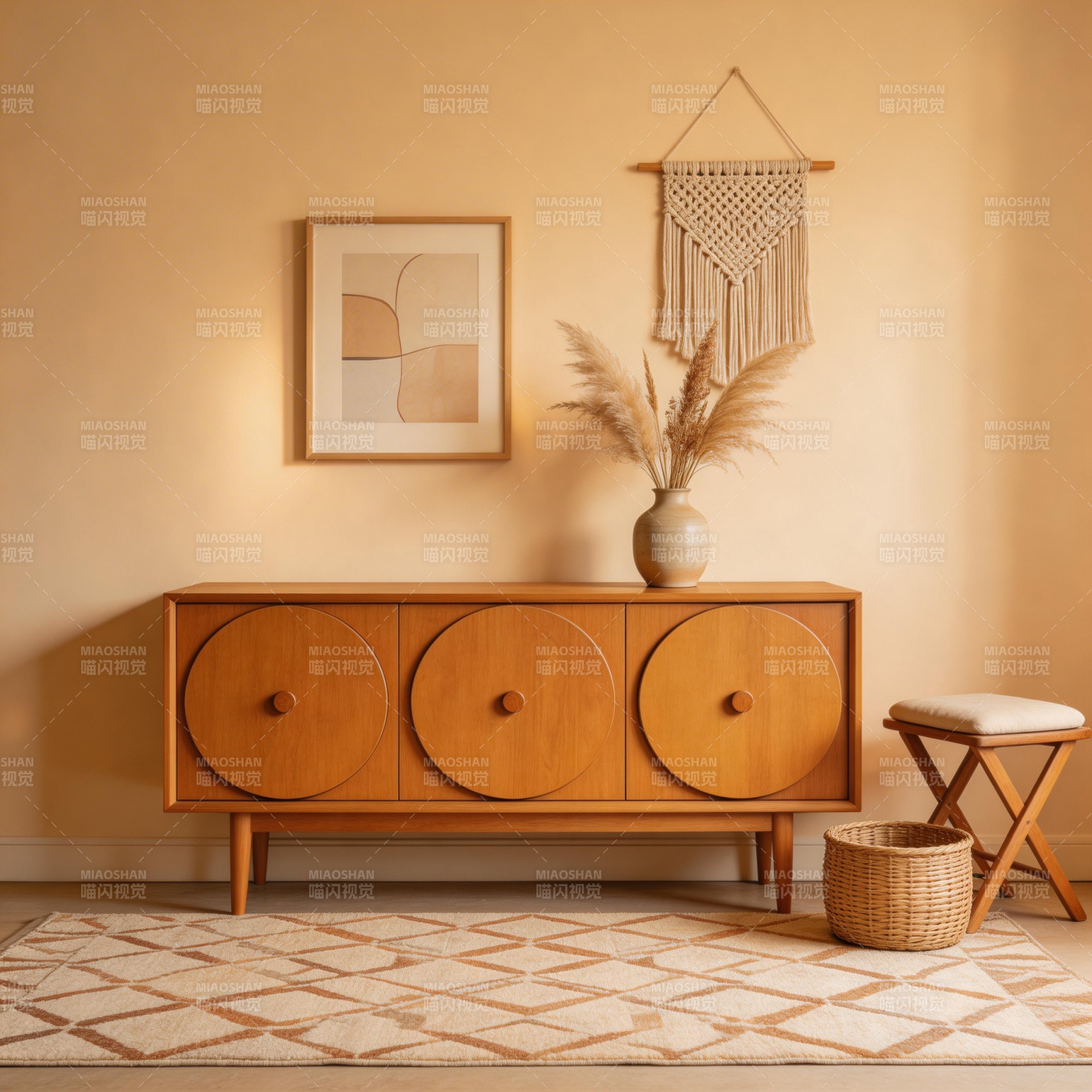 温馨木质家居一角图片