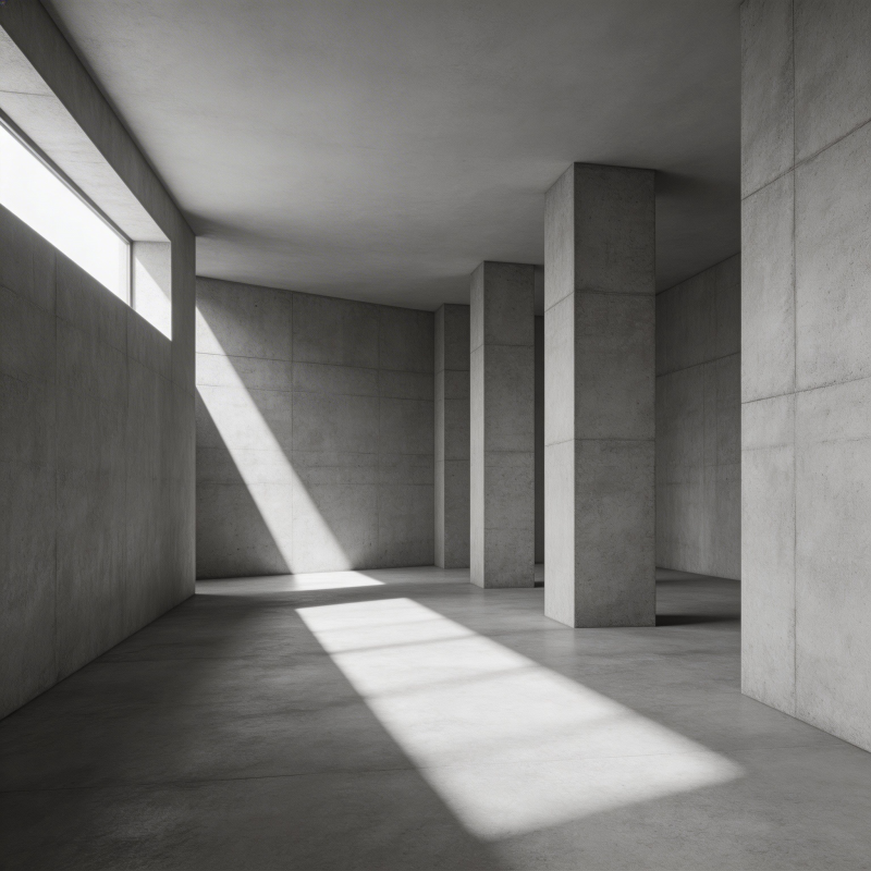 光影交错的混凝土空间图片